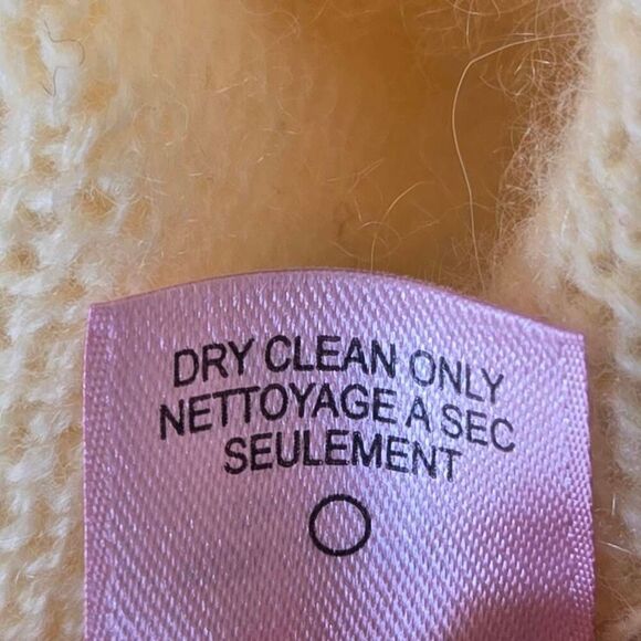 Calypso St. Barth Womens Yellow Cashmere V Neck Pullover Sweater Size Medium - Picture 8 of 11